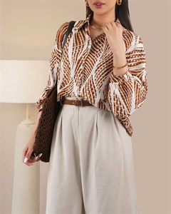 شومیز لینن چاپی زارا کد 30292