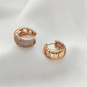 گوشواره طرحدار فول نگین ژوپینگ