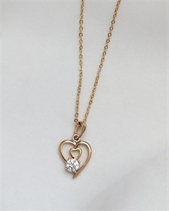 گردنبند قلب و نگین ژوپینگ