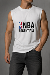 وست گلدوزی سفید طرح NBA لش باکسی پنبه دونخ جذاب ترند / اورجینال دیلم