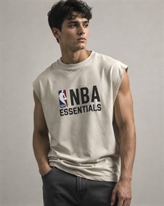 وست گلدوزی کرم طرح NBA لش باکسی پنبه دونخ جذاب ترند / اورجینال دیلم