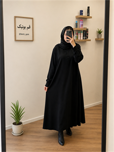 پیراهن عبایی الیزه 3 دکمه _1028