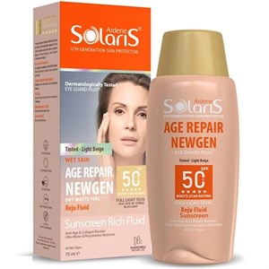 ضد آفتاب رنگی ضد چروک آردن سولاریس مدل Age Repair NEWGEN بژ روشن SPF50