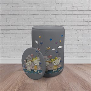 سبد اسباب بازی اتاق کودک برند مینوریا طرح گربه کد p-479