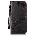 Zenfone 5Q ZC600KL Case, Chinstyle Carved Lace Flower Design PU Leather Wallet Case with Stand [Card Slots] Prective Skin Flip Cover Compatible ASUS Zenfone 5Q / Zenfone 5 lite ZC600KL (Black)