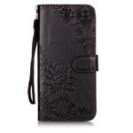 Zenfone 5Q ZC600KL Case, Chinstyle Carved Lace Flower Design PU Leather Wallet with Stand [Card Slots] Prective Skin Flip Cover Compatible ASUS 5 lite (Black) 