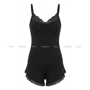 ست تاپ شورتک پارچه فلامنت کشی آی تن کد 1790
