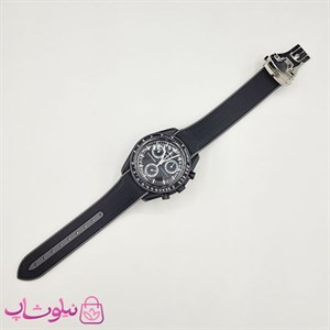 ساعت امگا سواچ moonswatch با بند رابر زنانه مردانه رنگ فول مشکی کیفیت مستر کد 3750
