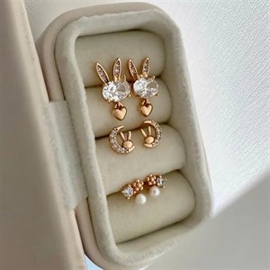 پک گوشواره میخی سه جفتی فانتزی ژوپینگ