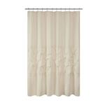 Comfort Spaces Cavoy Bathroom Shower Tufted Ruffle Pattern Modern Elegant Microfiber Fabric Bath Curtains, 72