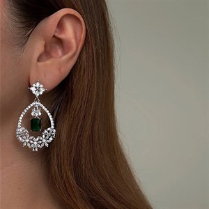 گوشواره زنانه طرح جواهر کد 1126