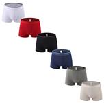QPNGRP Men's Boxer Briefs Soft Cotton Boxers Breathable Underwear