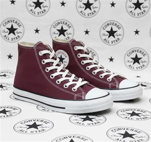کتانی آل استار وارداتی ساق‌بلند چری / Converse/کانورس / پپرونی