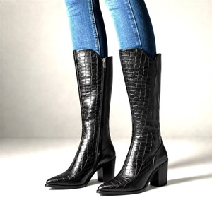 بوت چرم طبیعی زنانه کد 850