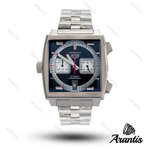ساعت تگ هویر موناکو مردانه استیل صفحه مشکی m-10677