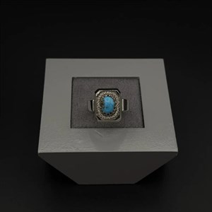 انگشتر فیروزه اصل طراخی اسپرت کد2592