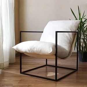 مبل راحتی تک نفره فلزی مینیمال آسه مدل آسا مبلمان آپادانا مدل 609374
