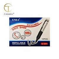 ماژیک وایت برد شارژی نوک گرد UNI-1 مدل U-201 بسته 12 عددی