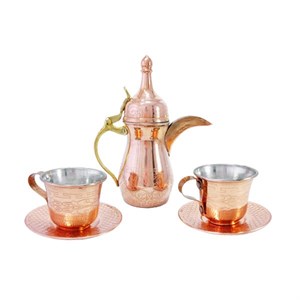 ست 5 تکه دله و فنجان مسی مدل یادگار کد HS59