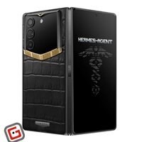 گوشی موبایل ورتو مدل AlphaFold Bespoke Alligator Skin Gold III ظرفیت 1 ترابایت و رم 16 گیگابایت