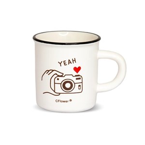 ماگ 90 میل XHC رنگ سفید Love Camera