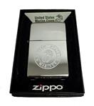 Zippo Custom Lighter - United States Marines Laser Engraved with Earth Anchor Eagle Logo - Regular High Polish Chrome