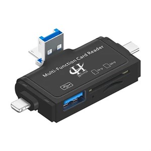 مبدل USB 3.0 OTG به USB-C  MICROUSB  لایتنینگ هارمن مدل CARDREADER PRO