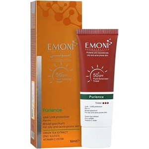کرم ضد آفتاب رنگی امونی مناسب پوست چرب حجم 50mL