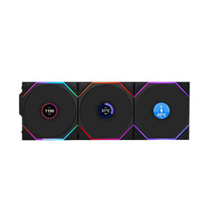 فن کیس لیان لی LIAN LI UNI FAN TL LCD WIRELESS 120 3×1 BLACK