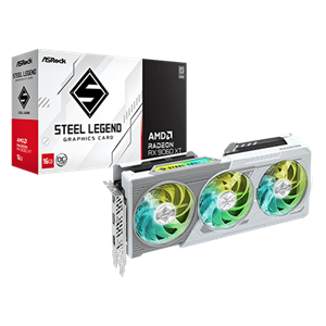 کارت گرافیک ازراک مدل RX 9060 XT Steel Legend 16GB OC