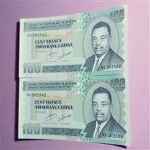 اسکناس جفت بانکی، زیبا و کمیاب 100 فرانک بروندی