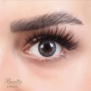 پک 3 تایی لنز رنگی بیوتی 500 ساعته شماره 3 خاکستری تیره رگه‌دار
