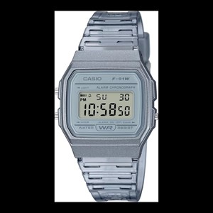 ساعت مچی دیجیتال کاسیو مدل Casio F-91WS-8 بند رزین شفاف دودی