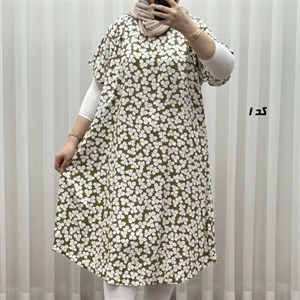 پیراهن طرح دار لامبادا نخی SH7607