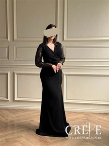 ماکسی یقه هفت سنگدوزی کرپ کنزو