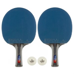 راکت پینگ پنگ LOKI سری K5000 BLUE به همراه با کیف و توپ بسته 2 عددی