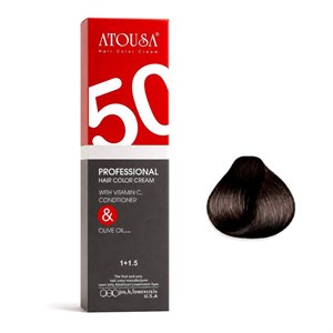 رنگ مو آتوسا رنگ قهوه ای تیره حجم 50ml