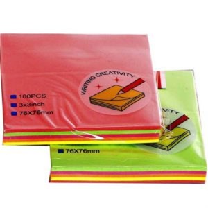کاغذ یادداشت چسب دار رنگی 7.5 × 7.5 سانتی متر 100 برگی
