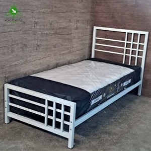 تخت خواب یک نفره فلزی مدل رئال بدون کشو بدون تشک مبلمان آپادانا مدل 603684