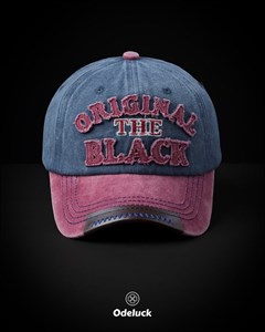 کلاه بیسبالی دو رنگ طرحدار کتان وارداتی طرح ORIGINAL THE BLACK