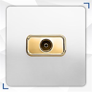 پریز آنتن کریستال سفید طلایی آسیا