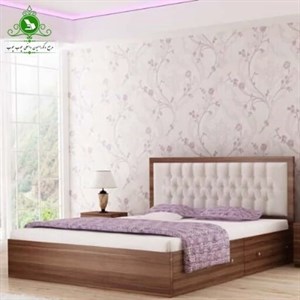 تخت خواب دو نفره چستر مدل البرز با کشو بدون تشک مبلمان آپادانا مدل 602011