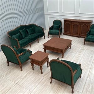 مبل استیل کلاسیک مدل کویین فرانسوی ابزاری کد8 مبلمان آپادانا مدل 609750