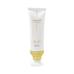 کرم ضدافتاب spf50بی رنگ مناسب انواع پوست لدورا کر۸۰میلی لیتر