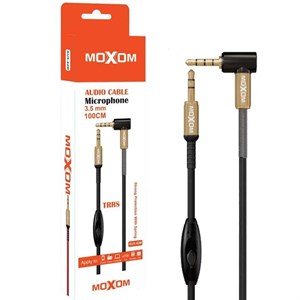 کابل صدا AUX میکروفن دار موکسوم مدل MOXOM 1M AUX-42M