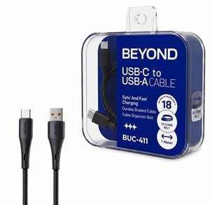 کابل شارژ تایپ سی بیاند مدل BEYOND BUC-411 Type-C طول 1 متر