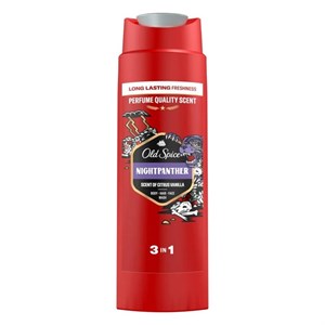 شامپو سه کاره مردانه اولد اسپایس Old Spice سر،صورت و بدن مدل Night Panther حجم 400 میل