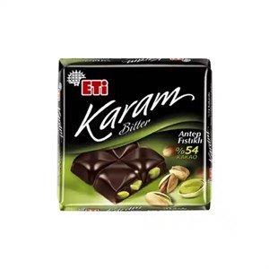 شکلات تلخ 54 درصدی اتی با مغز پسته - بسته 12عددی