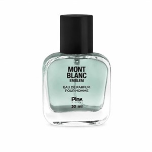 عطر جیبی مردانه پینک ویژوآل مدل Mont Blanc Emblem با رایحه گرم و چوبی حجم 30 میلیلیتر