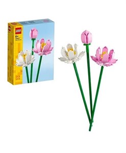 لگو LEGO Iconic Lotus Flowers 40647 مدل گل نیلوفر آبی 220 قطعه‌ای ارتفاع 30 سانتی‌متر